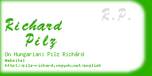 richard pilz business card